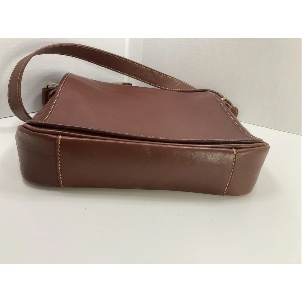 Vtg Italian Leather Messenger‎ Bag Crossbody Purse Commuter Handmade in Italy